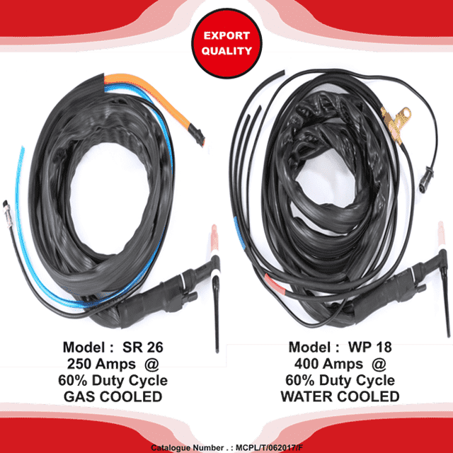 SR 26 & WP 18 GAS / WATER COOLED TORCHES